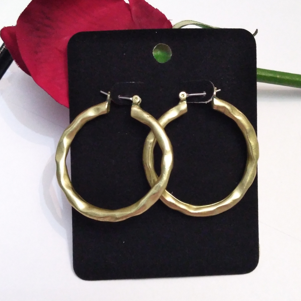 Lia Sophia Golden Hoop Earrings